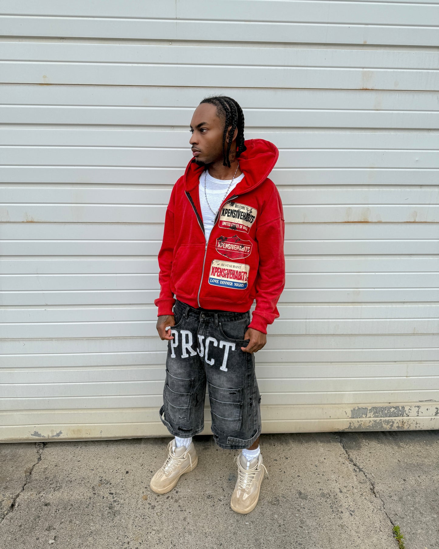 Red Living Not Surviving Zip Up