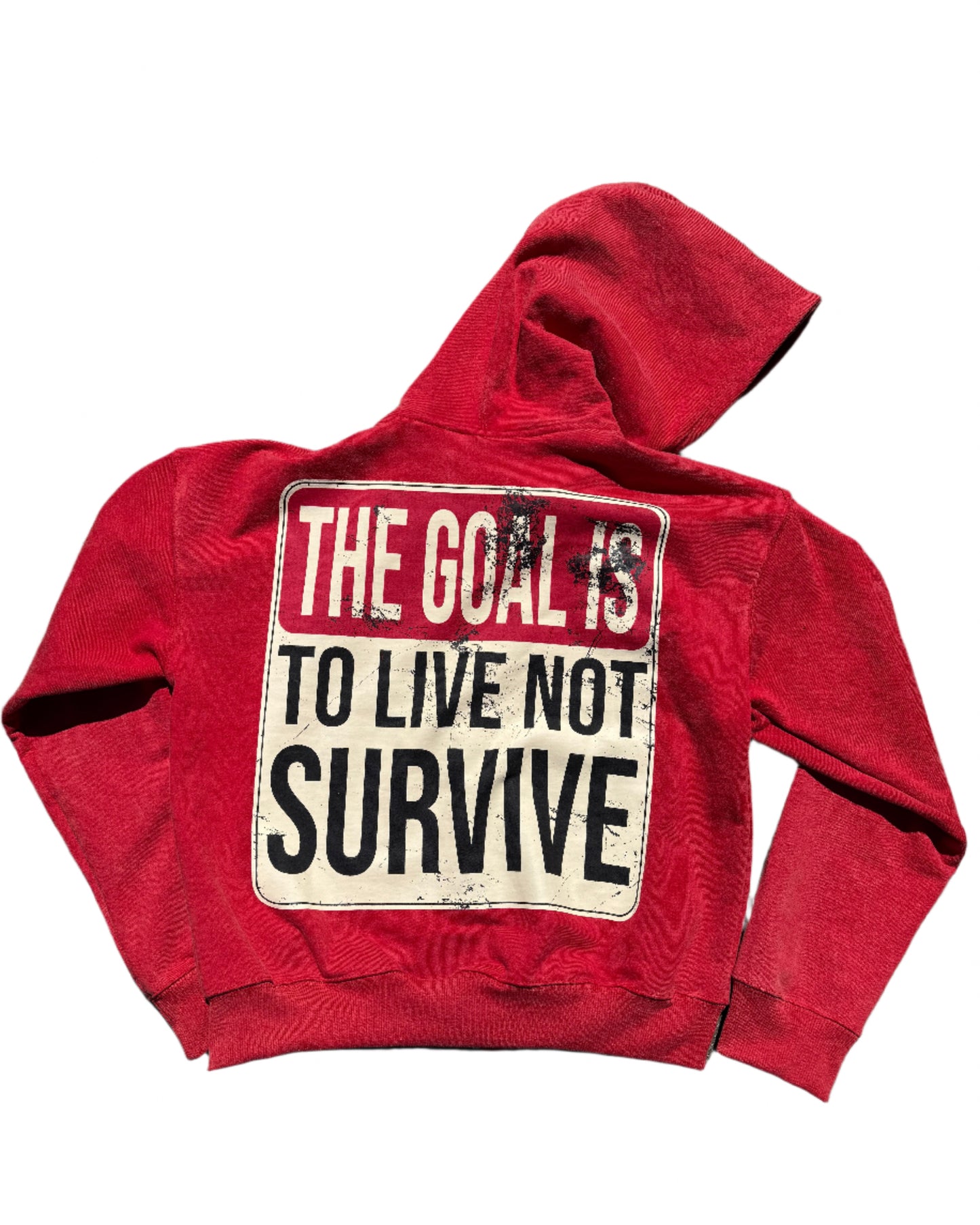 Red Living Not Surviving Zip Up