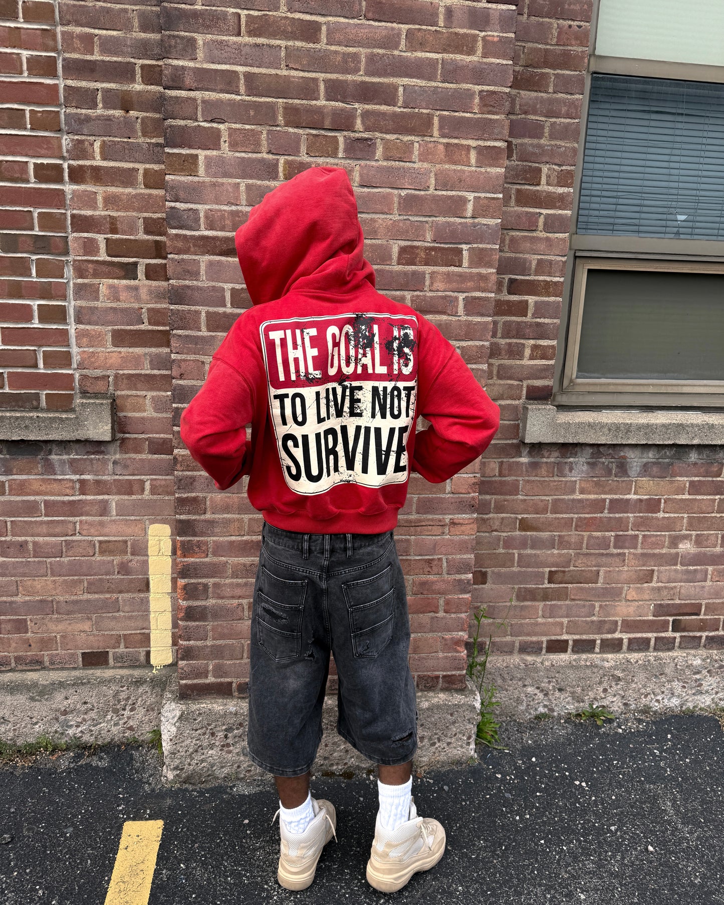 Red Living Not Surviving Zip Up