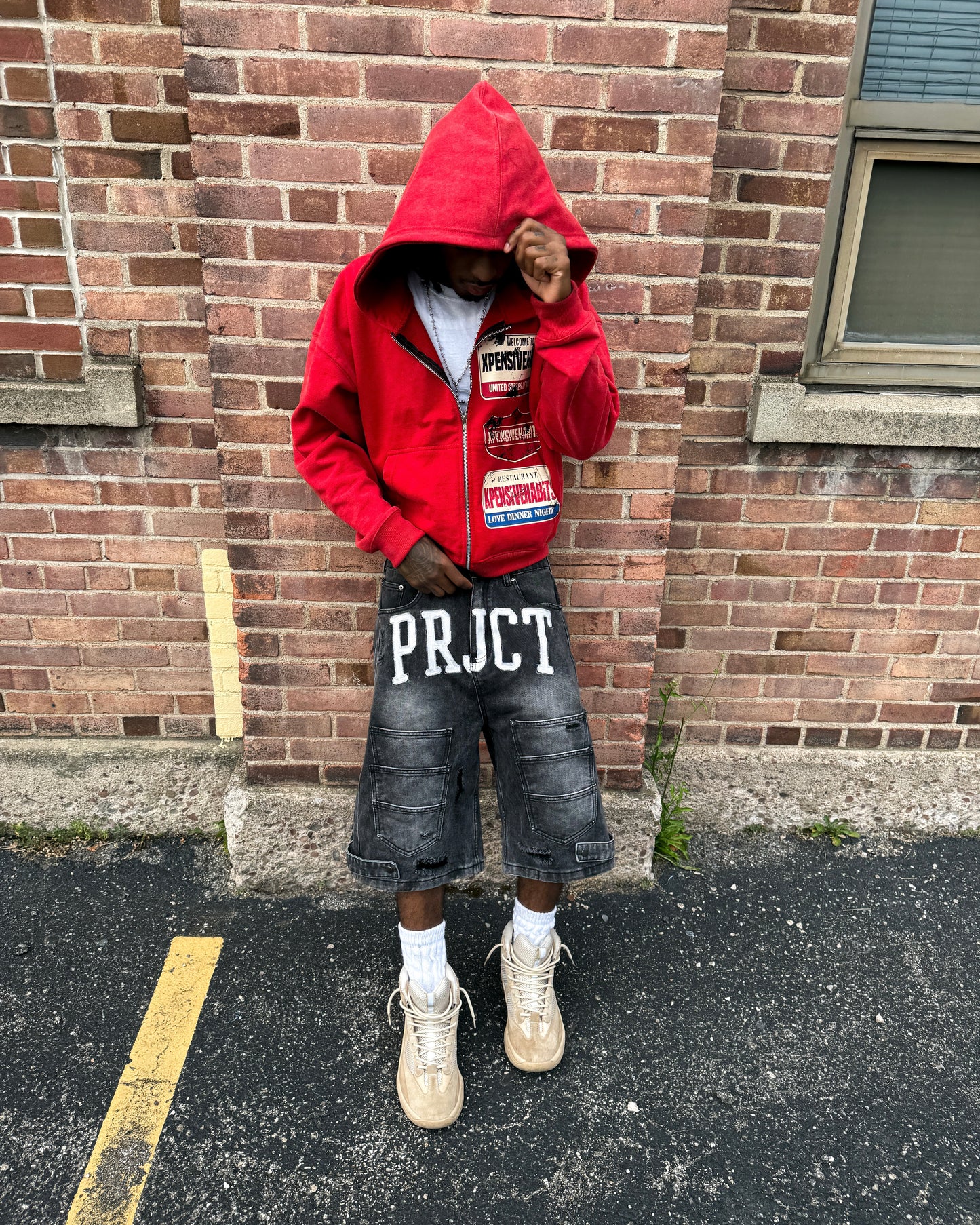 Red Living Not Surviving Zip Up
